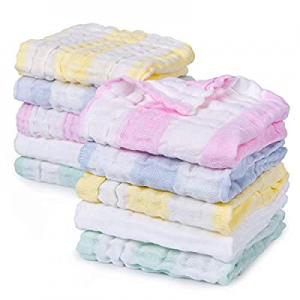 Baby Muslin Washcloths now 40.0% off , Momcozy Baby Washcloths 12'' x 12'' 100% Muslin Cotton Soft..