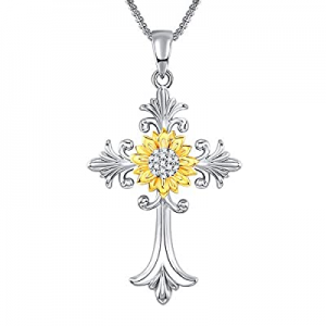 SNZM Sunflower Pendant Necklace for Women Mom now 75.0% off , You are My Sunshine Flower Necklace ..
