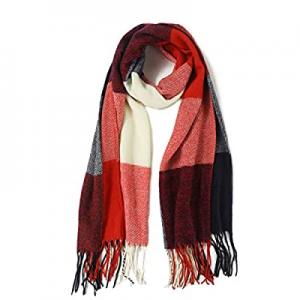 VANANSA Plaid Scarfs for Women Winter Warm Blanket Scarf Tartan Scarf Shawl Lattice Wrap now 71.0%..