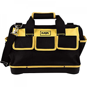 KATA 16 Inch Heavy Duty Tool Bag with Wide Mouth for Tool Storage and Organizer now 50.0% off ,Wat..