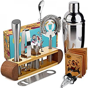 TJ.MOREE Bartender Kit with Stand now 30.0% off , 11-Piece Bar Tool Set Cocktail Set Perfect Home ..
