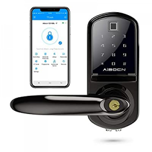 One Day Only！Aibocn Fingerprint Smart Lock now 30.0% off , Keyless Entry Door Lock with Bluetooth,..