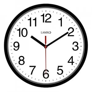 One Day Only！50.0% off LAMIKO 10 Inch Non-Ticking Silent Wall Clocks Classic Quartz Decro Battery ..