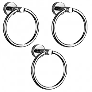 One Day Only！Stainless Steel Towel Rings Rack Wall Mount,3-Pack,Polished Chrome now 70.0% off 