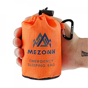 Mezonn Emergency Sleeping Bag Survival Bivy Sack Use as Emergency Blanket Lightweight Survival Gea..