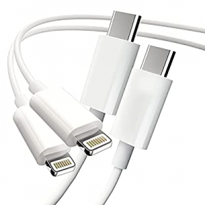 One Day Only！[Updated] USB C to Lightning Cable MFi Certified 2Pack 6ft Fasting Charging Cord Type..