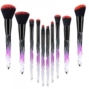 Makeup Brush, 10pcs Cosmetic Brushes for Liquid Cream Concealers Highlighter Kabuki Eyeshadow Unique
