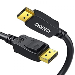 8K DisplayPort Cable, CHOETECH Displayport to Displayport Cable 6.6ft with 8K@60Hz Resolution,165Hz 