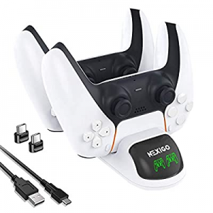 NexiGo Dobe PS5 Controller Charger, Upgraded Playstation 5 Charging Station Dock with LED Indicator,
