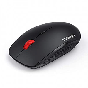 TeckNet 2.4G Slim Silent Wireless Mouse Ergonomic Optical Mouse with USB Nano Receiver for Noteboo..