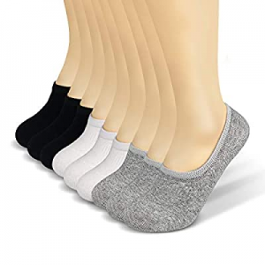 No Show Socks Women for Flats 6-9 Pairs now 50.0% off , Womens Mens Socks Low Cut Non Slip with Gr..