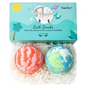 AmoVee Bath Bombs Gift Set 2 now 50.0% off , Handmade Large 99% Bubble Fizzy spa in a Box, Earth a..