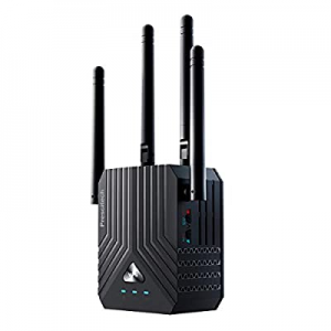WiFi Range Extender, Prescitech AC1200 Dual Band Mini WiFi Repeater, Wi-Fi Signal Booster, Wireless 