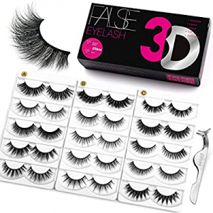 Eliace Eyelashes 3D Mink Lashes 15 Mixed Styles 15 Pairs Fluffy Strip Fake Eyelashes 3D Mink Volume