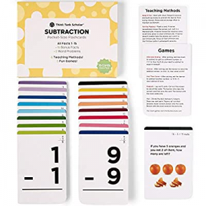 50.0% off Think Tank Scholar Subtraction Flash Cards | All Facts 1-15 | Pocket-Size Flash Cards | ..