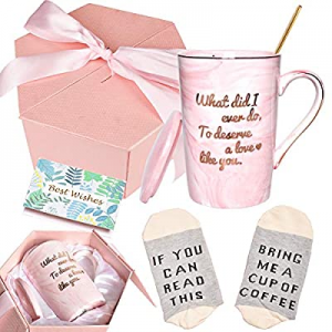 Bosmarlin Valentine’s Day Birthday Gifts Coffee Mug for Women Wife Girlfriend Partner now 40.0% of..