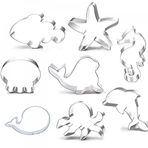 One Day Only！Under the Sea Cookie Cutters Stainless Steel now 65.0% off , 8 Piece Ocean Creatures ..
