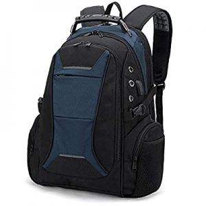 Laptop Backpack for Men, Large Travel Computer Back pack Bag with USB Charging Port for Work Busines