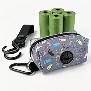 Diaper Bag Dispenser,1 Stylish PU Dirty Diaper Trash Bag Dispenser On The Go with 60 Counts Baby Poo