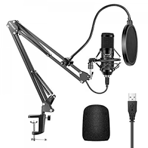 Neewer Upgraded USB Microphone Kit with 25mm Large Capsule, 192KHZ/24BIT Plug & Play Cardioid Podcas