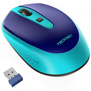 TECKNET Omni Small Portable 2.4G Wireless Optical Mouse with USB Nano Receiver for Laptop Computer,