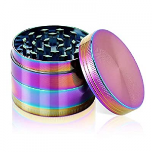 One Day Only！Herb Grinder 2 Inch 4 Pieces Zinc Alloy Spice Grinder- Rainbow Color now 50.0% off 