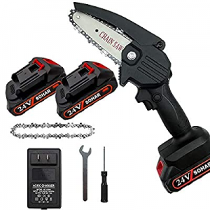 Mini Cordless Chainsaw now 20.0% off , SOHAR 24V 4-inch Eletric Chainsaw Hanheld Rechargeable Prun..