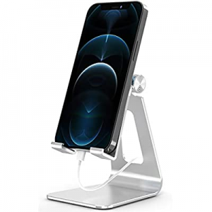 MROCO Cell Phone Stand, Phone Holder, Adjustable Phone Stands for Desk Compatible with iPhone 12 iPh
