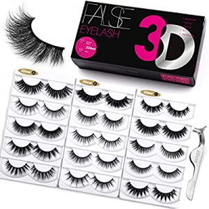 Eliace Eyelashes 3D Mink Lashes Fluffy | 15 Mixed Styles 15 Pairs Strip Fake Eyelashes 3D Mink Volum
