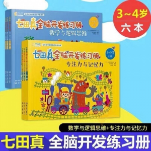 立减CNY￥33,【世鼎】七田真全脑开发练习册 全6册3-4-5-6幼小衔接数学与逻辑思维 3-4岁全6册