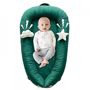 50.0% off Baby Lounger Baby Nest - Soft Breathable Infant Bassinet with Plush Toys Portable Newbor..