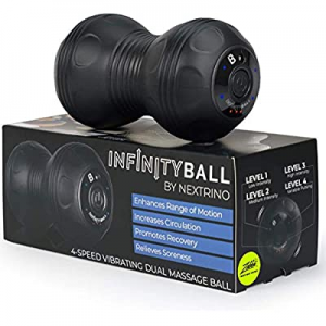 InfinityBall 4-Speed Vibrating Massage Ball - Lacrosse Balls Meet a Vibration Foam Roller! - High In