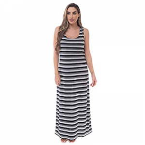 Just Love Womens Stripe Maxi Dress Knit Jersey Tank Dress for Women now 60.0% off 