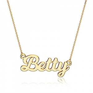 One Day Only！Ursteel Custom Name Necklace Personalized now 65.0% off , 14K Gold Plated Personalize..