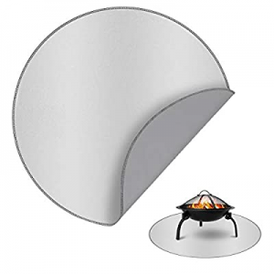 One Day Only！Auropeak Round Fire Pit Mat & Grill Mat Deck now 50.0% off ,Patio Fire Pit Mat,Fire P..