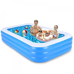 Inflatable Swimming Pool now 75.0% off , 120x72x22in Summer Blow Up Pool, Kiddie Pool, Family Infl..