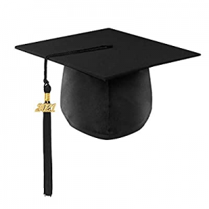 Unisex Adult Matte Graduation Cap with 2021 Year Charm Tassel for High School Bachelor now 40.0% o..