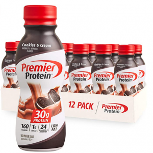 Premier Protein Shake, Cookies & Cream, 11.5 fl oz, 12 Pack @ Amazon