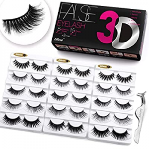 One Day Only！Eliace lashes 5 Styles 15 Pairs Silk Mink Lashes Kit now 48.0% off , Eye Makeup Tools..
