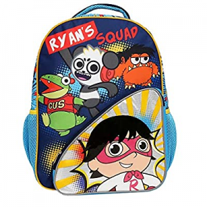 Ryan’s World Backpack for Boys & Girls with Front and Mesh Side Pockets, Blue now 10.0% off 