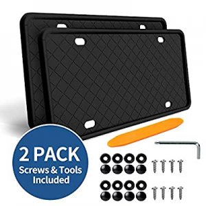 Guteauto 2 Pack Silicone License Plate Frame now 60.0% off , License Plate Holder, Universal Ameri..