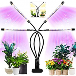 One Day Only！40.0% off Grow Light for Indoor Plants Four Head LED Growing Light 80 LED Lamps Full ..