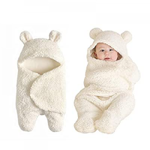 One Day Only！30.0% off Baby Swaddle Blanket Boys Girls Cute Cotton Plush Receiving Blanket Newborn..