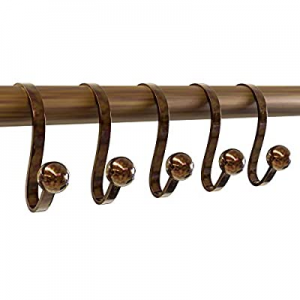 ClipGrip Shower Curtain Hooks now 35.0% off , Rust Resistant Metal Shower Hooks Rings for Bathroom..