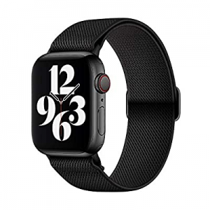 AMANECER Stretchy Nylon Watch Bands Compatible with Apple Watch Series 6/5/4/3/2/1 SE, Adjustable Br