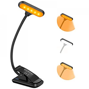 OUSFOT Book Light now 65.0% off , 9 LED 3 Colors Adjustable Brightness Book Light for Reading in B..