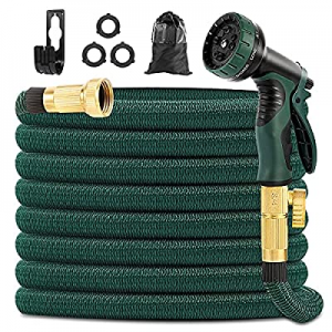 10.0% off Yeenuo Expandable Garden Hose 50ft with 10 Function Nozzle- 3/4" Solid Brass Fittings -S..