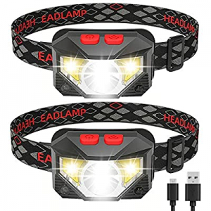 Headlamp Flashlight now 30.0% off , IKAAMA 1100 Lumen Rechargeable LED Head lamp with Red Light, 2..