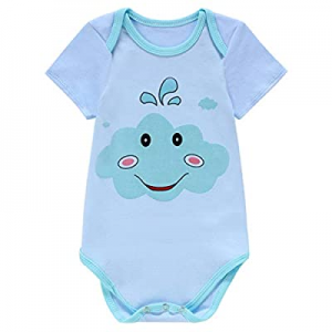 MICHLEY Unisex Baby Bodysuits Soft Cotton Short Sleeve Infant Romper Jumpsuit 3-18 Months now 70.0..