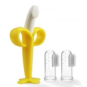 50.0% off Baby Toothbrush and Teether - 3 in Pack - Silicone Infant Training Finger toothbrushes w..
